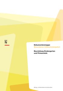 Besonderes Volksschulangebot Kanton Bern