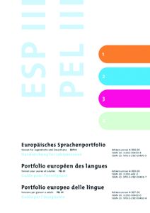 Europäisches Sprachenportfolio III